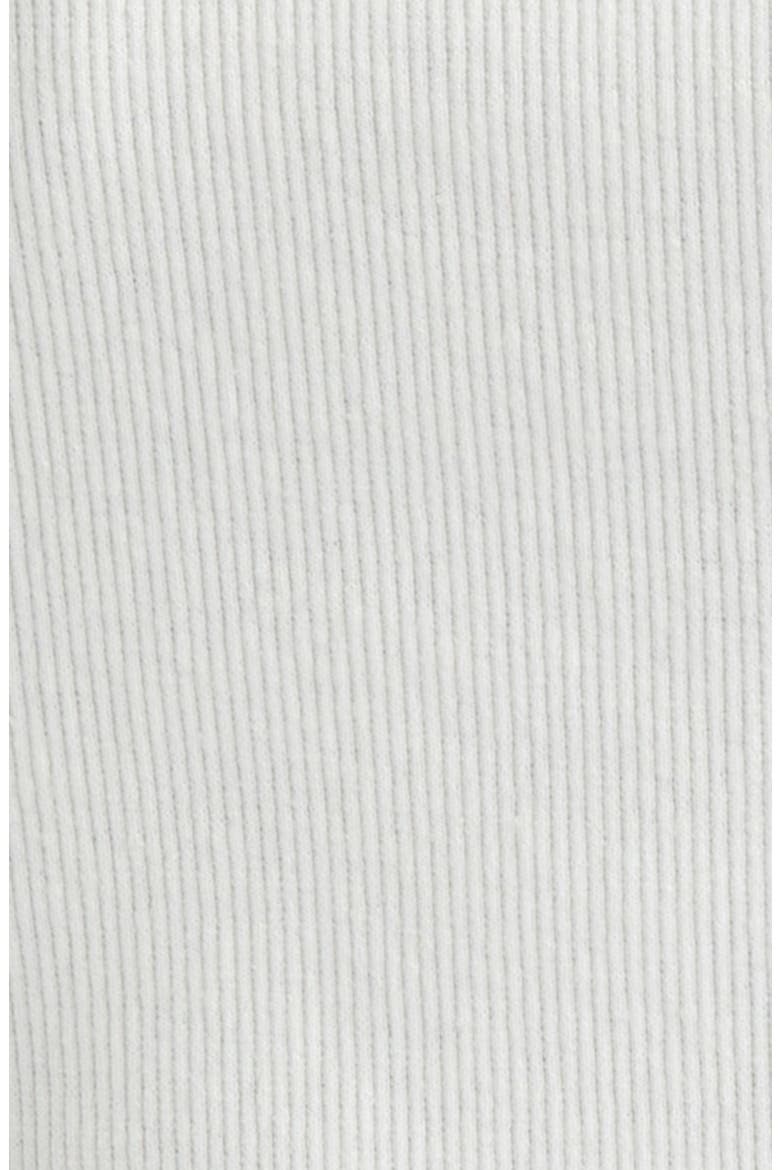 Fitted Cotton & Linen Blend Rib Henley, Alternate, color, MILK