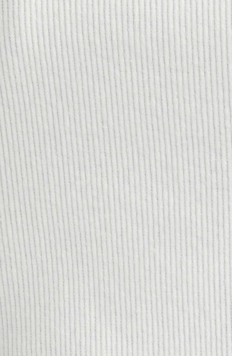 Lemaire Fitted Cotton & Linen Blend Rib Henley, Alternate, color, Milk