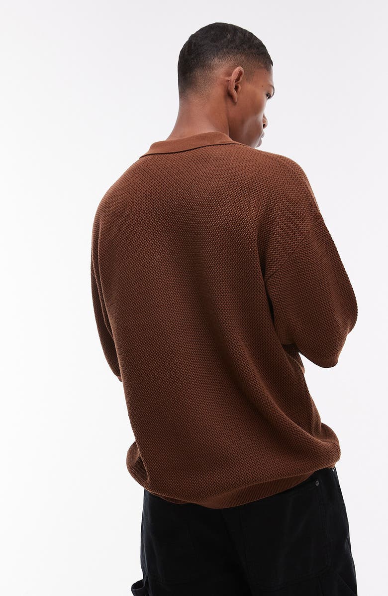 Topman Oversize Floral Appliqué Knit Camp Shirt, Alternate, color,