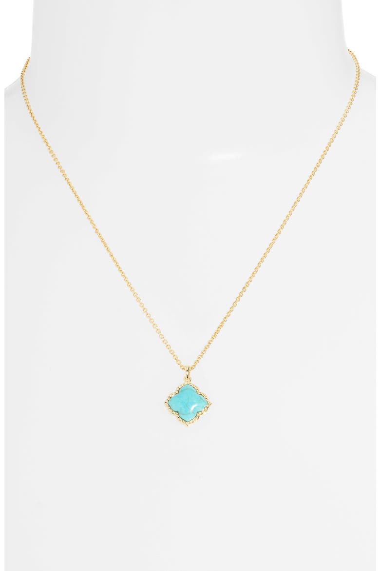 Mallory Pendant Necklace, Alternate, color, GOLD VARIEGATED TURQ