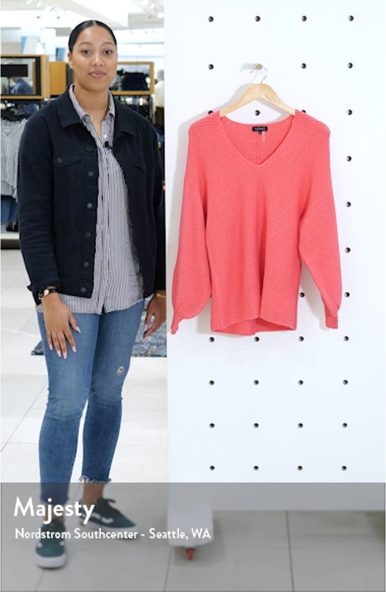 Blouson Sleeve V-Neck Sweater, sales video thumbnail