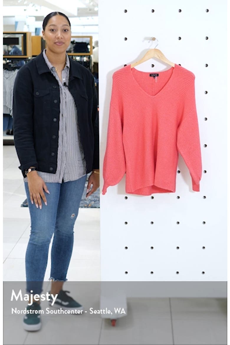 Blouson Sleeve V-Neck Sweater video
