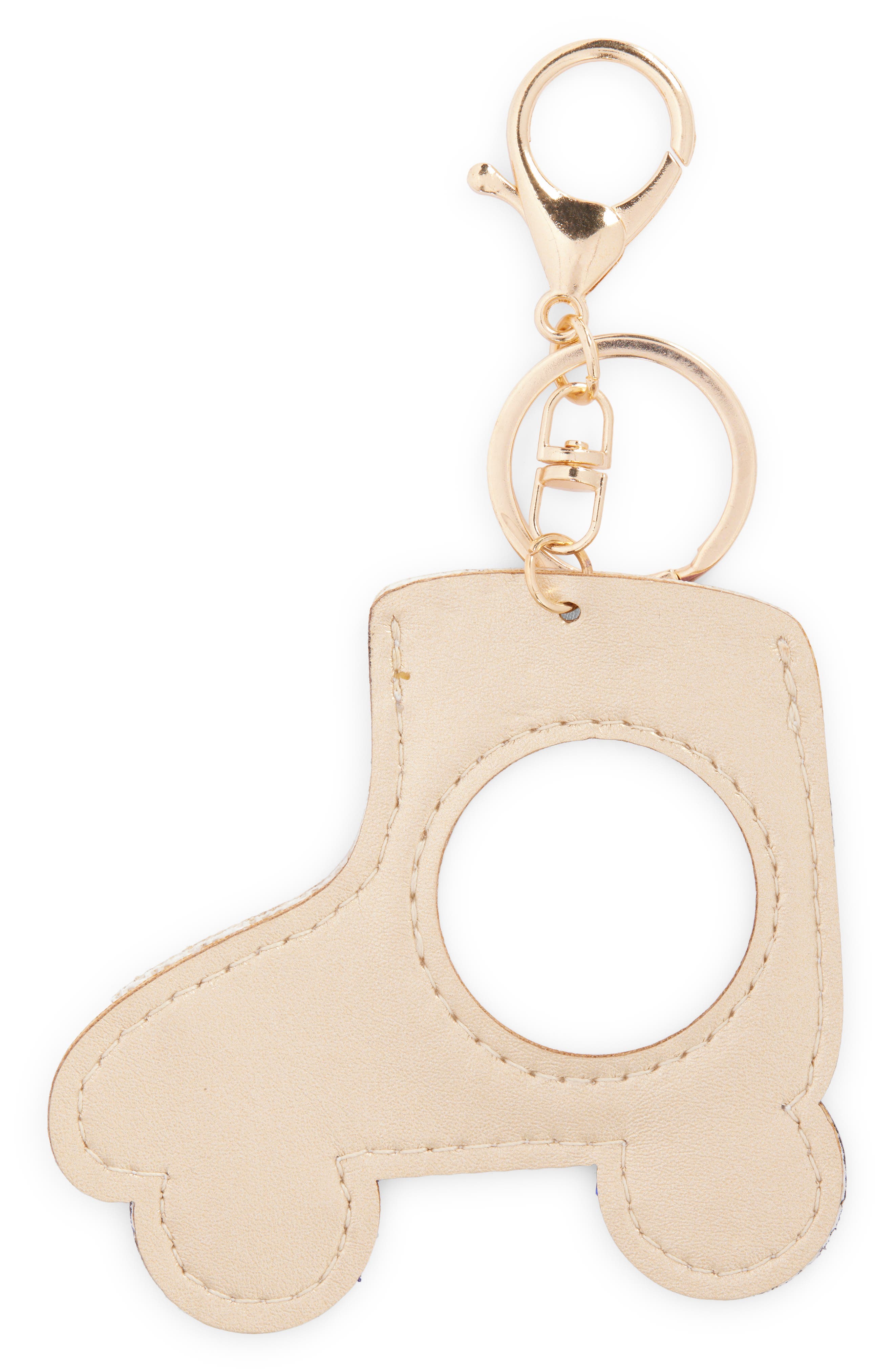 Mimi & Lula Rollerskate Bag Charm, Alternate, color, Light Beige