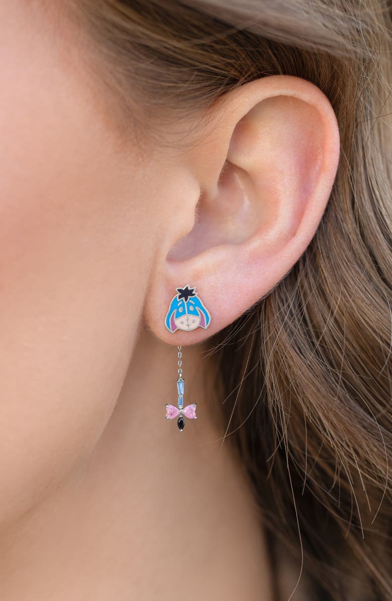 Girls Crew Disney Eeyore Dangle Earrings, Alternate, color, Silver