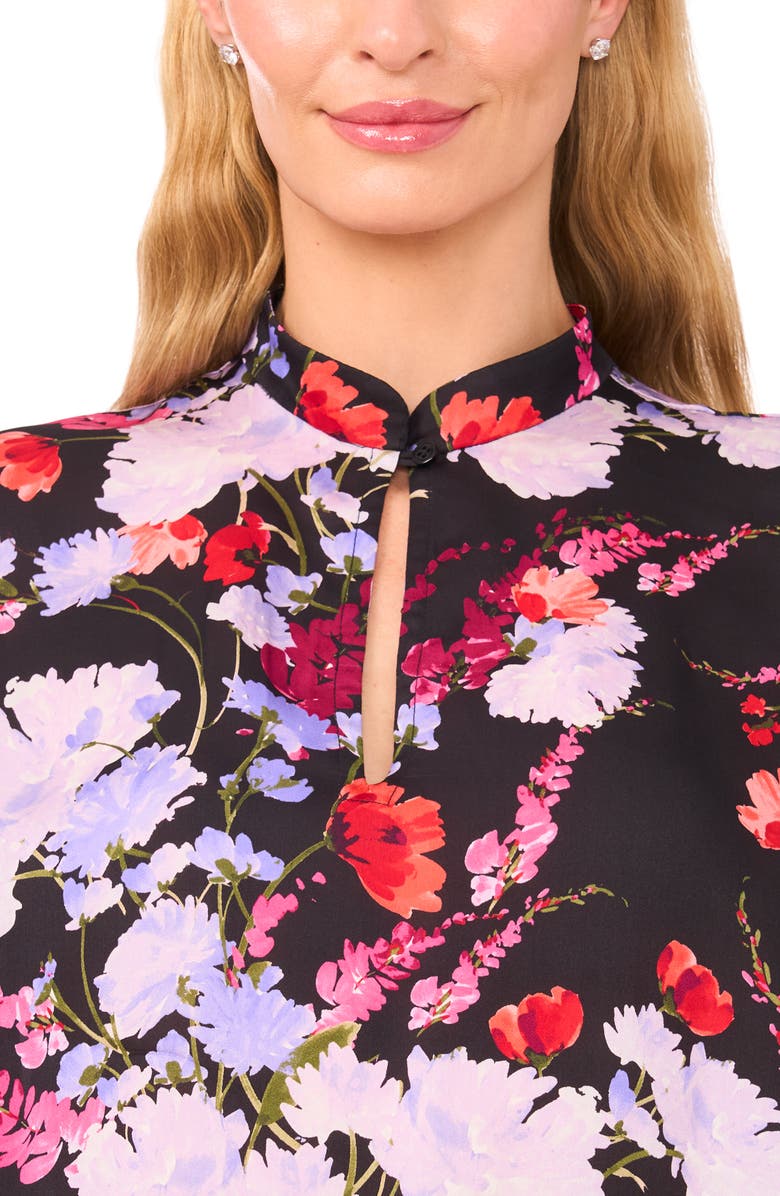 Ted Baker Alicia Floral Dolman Sleeve Top, Alternate, color, Rich Black