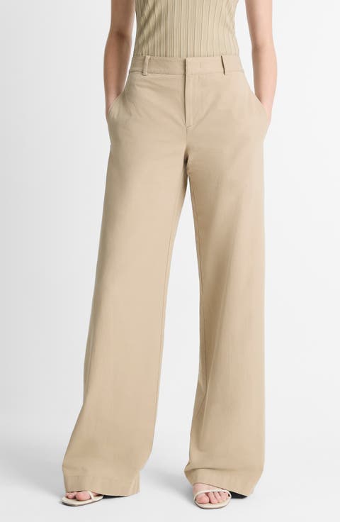 Cotton Wide Leg Pants