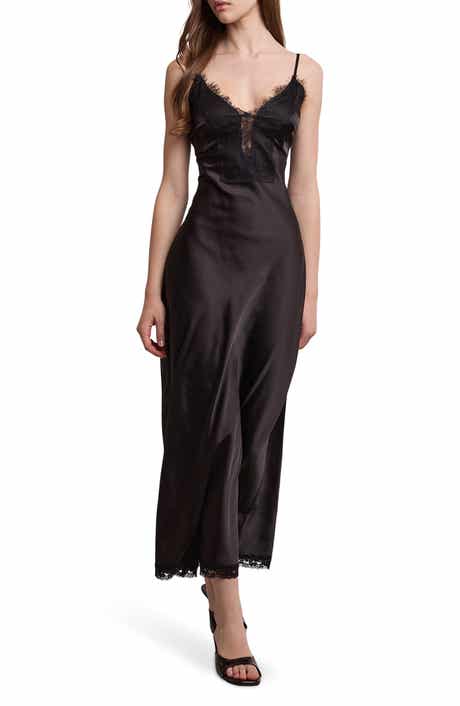 Lace Trim Sleeveless Mermaid Slipdress