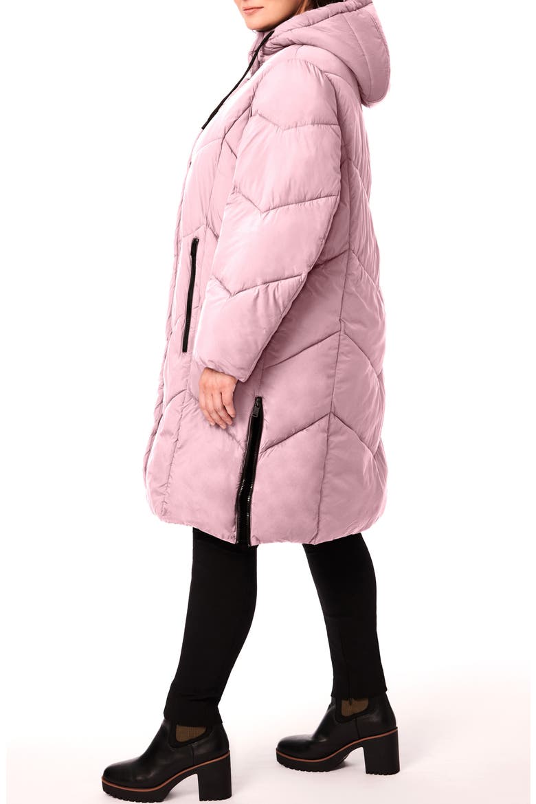 Hooded Puffer Coat, Alternate, color, LILAC HAZE