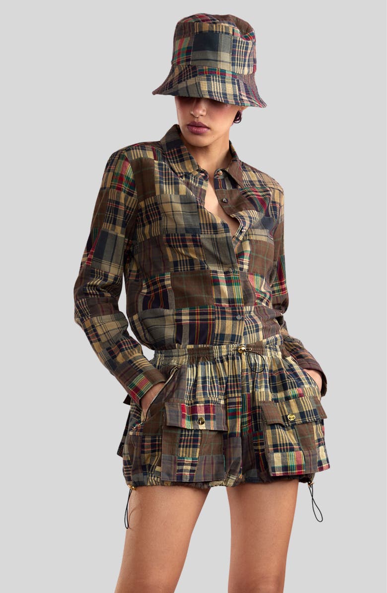 Cynthia Rowley Madrid Madras Bucket Hat, Main, color, 