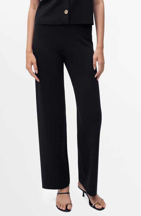 MANGO Straight Leg Knit Pants