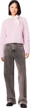 maje Removable Jewel Collar Sweater
