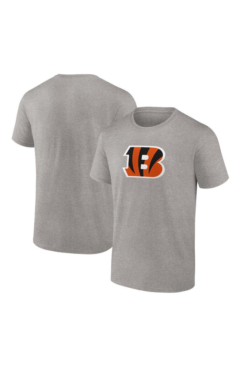 FANATICS Men's Fanatics Branded Heathered Gray Cincinnati Bengals Team Primary Logo T-Shirt, Main, color, Heather Gray