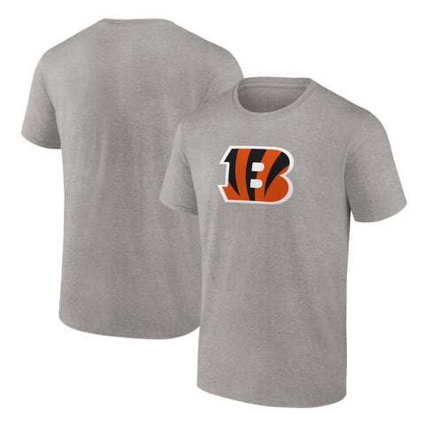 Men's Fanatics Branded Heathered Gray Cincinnati Bengals Team Primary Logo T-Shirt