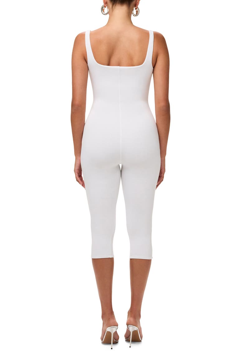 Stretch Jersey Capri Jumpsuit, Alternate, color, WHITE