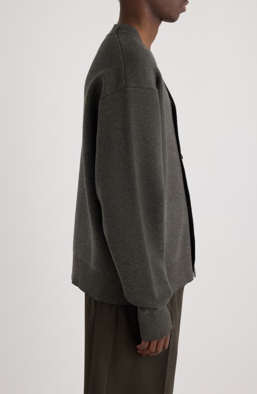 Jacquemus Le Cardigan Doppio Merino Wool Blend Cardigan In Animal Print