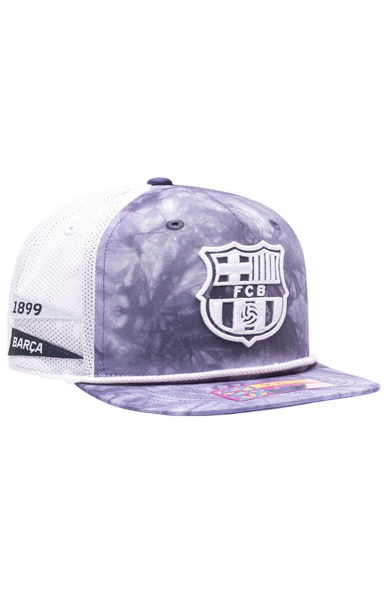 FAN INK Men's Barcelona Woodstock Tie-Dye Trucker Snapback, Main, color, 