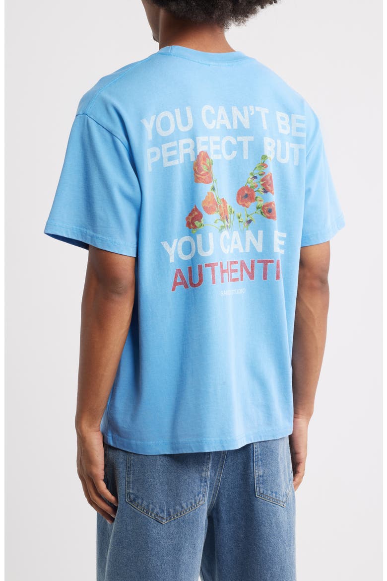 Authentic Cotton Graphic T-Shirt, Alternate, color, DUSTY BLUE