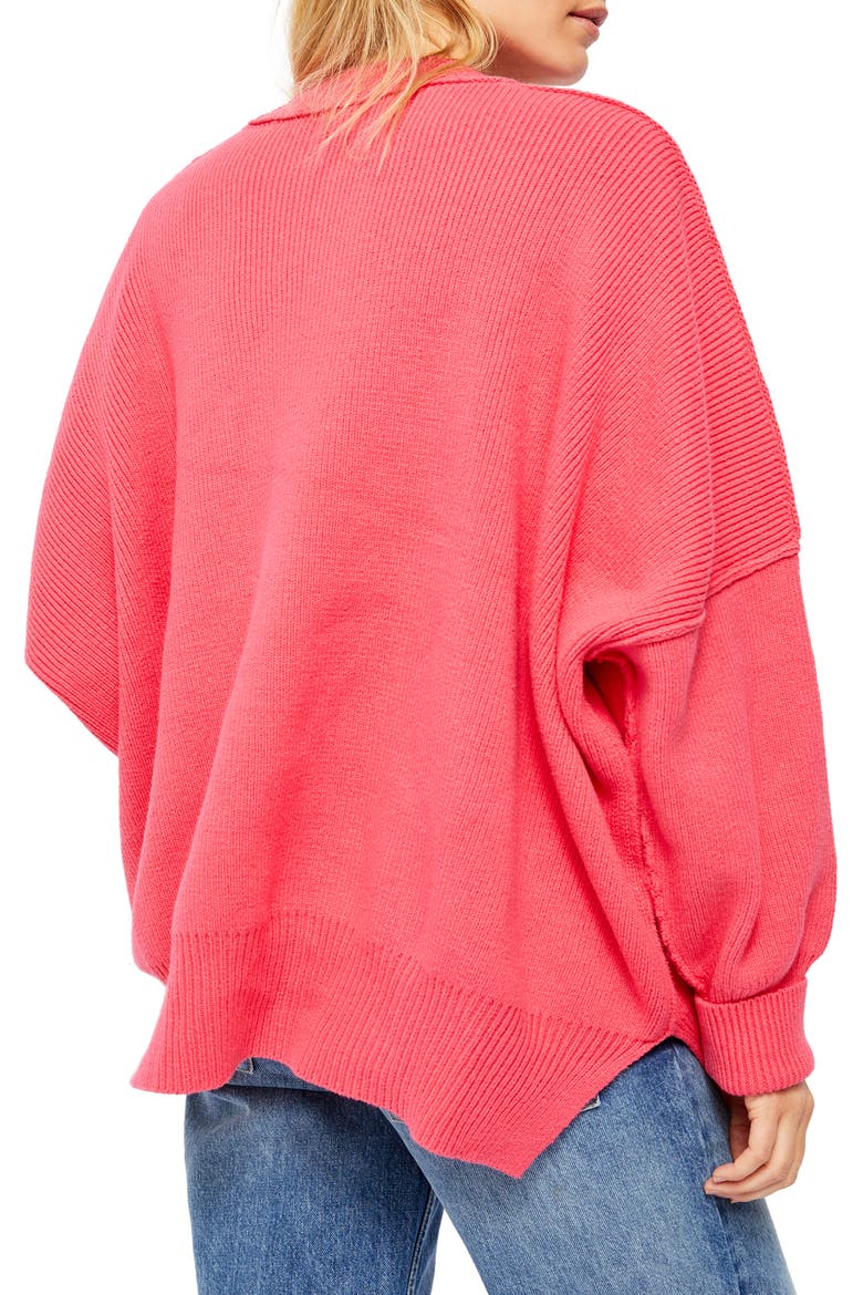 Easy Street Tunic Sweater, Alternate, color, HOT PINK
