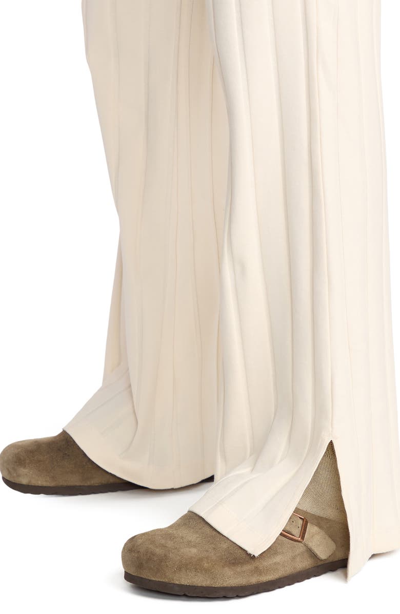 Billabong Cass Split Hem Rib Pants, Alternate, color, White Cap