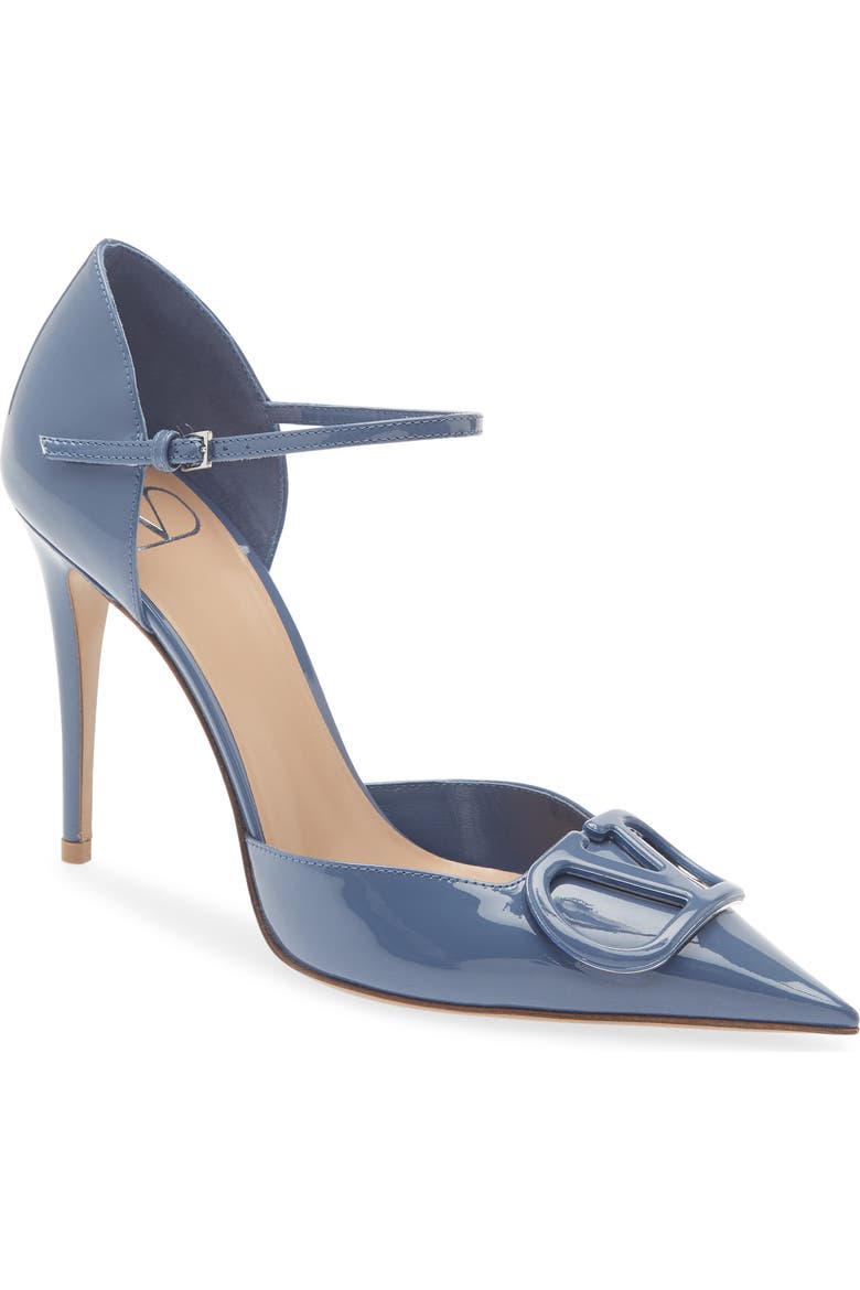 Valentino Garavani VLOGO Signature d'Orsay Patent Leather Pump Valentino Garavani VLOGO Signature d'Orsay Patent Leather Pump