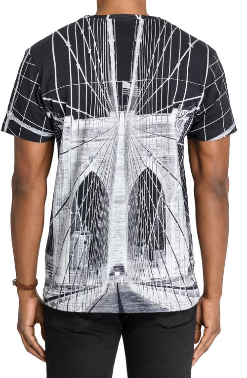Brooklyn Brigade Brooklyn Bridge T Shirt Crew In Black