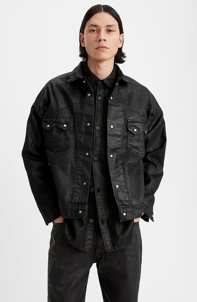 Levi's<sup>®</sup> Coated Denim Trucker Jacket, Alternate, color, 