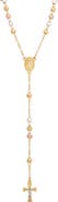 SAVVY CIE JEWELS Faceted Rosary Y-Necklace