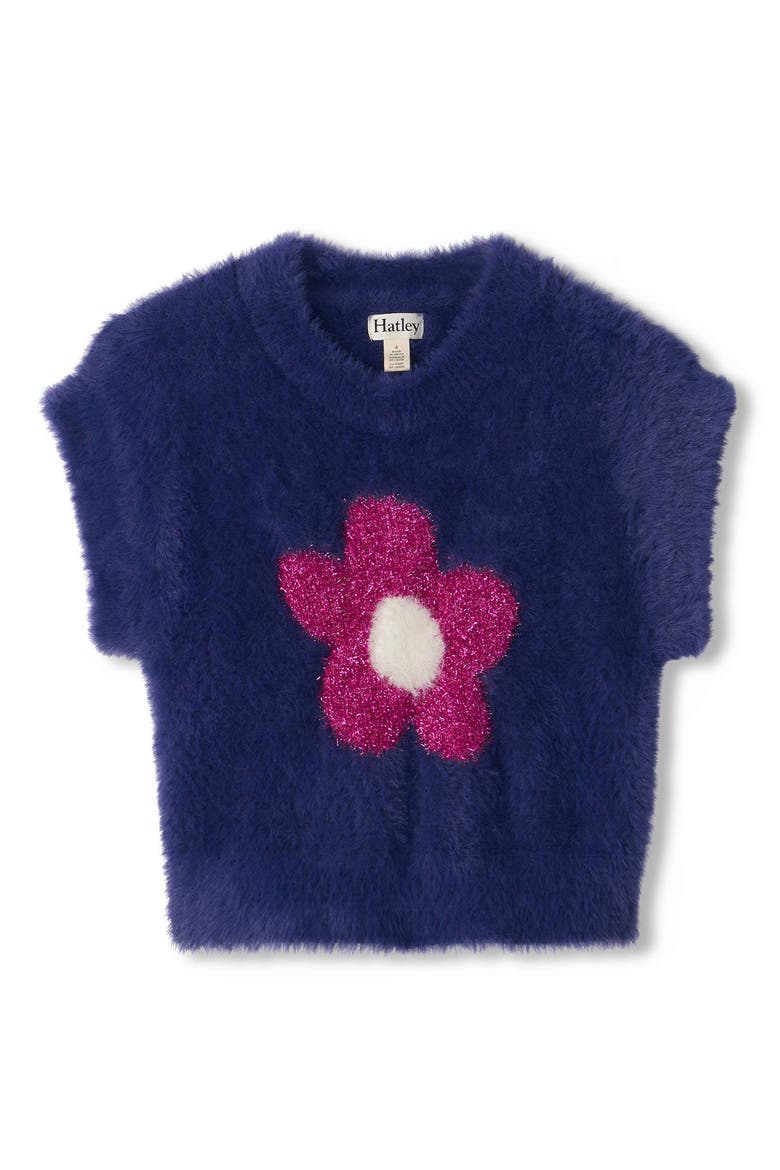 Kids' Flower Everywhere Sweater, Main, color, PATRIOT BLUE
