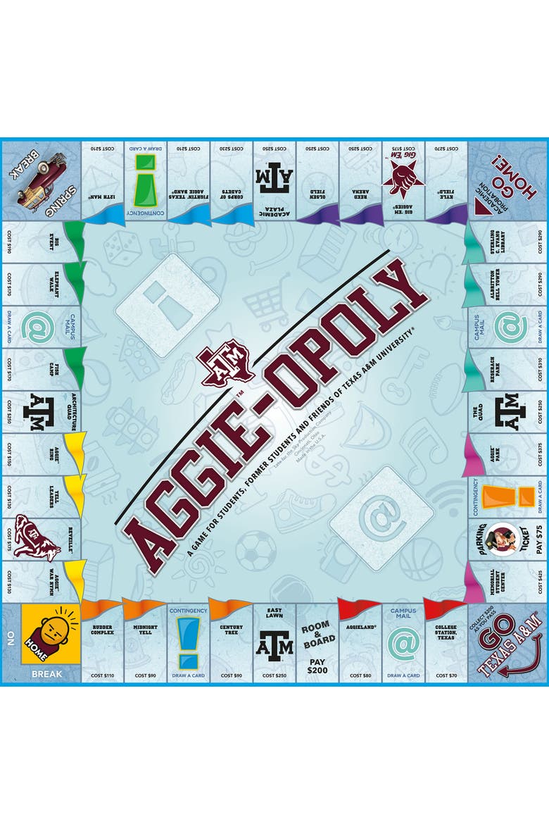 Aggie Opoly Texas A&M Family Board Game Ages 8+, Alternate, color, Multicolored