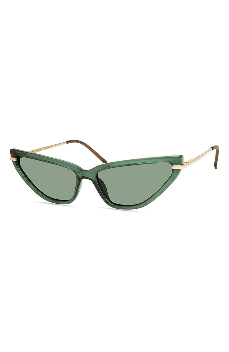 Eco Seiland 57mm Cat Eye Sunglasses, Alternate, color, Green