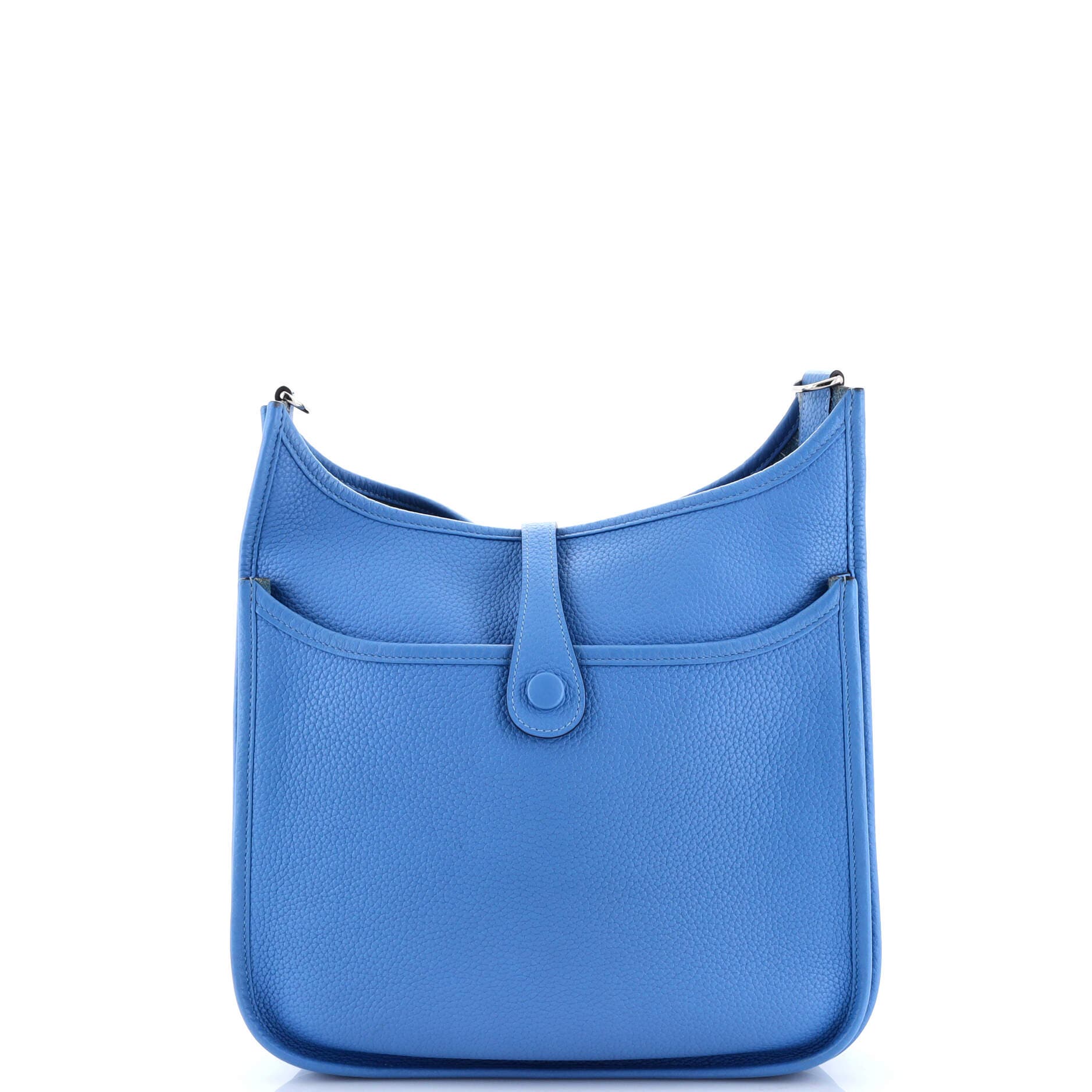 Pre-Owned Hermes Evelyne Bag Gen III Clemence PM, Alternate, color, Bleu Paradis