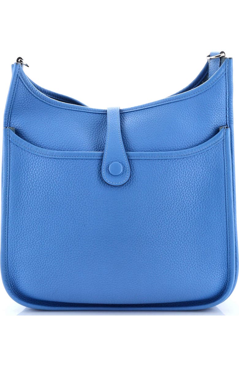 Pre-Owned Hermes Evelyne Bag Gen III Clemence PM, Alternate, color, Bleu Paradis