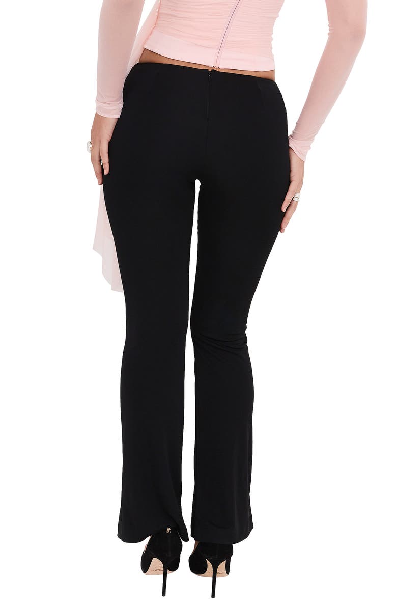 Mistress Rocks Drape Panel Flare Pants, Alternate, color, Black