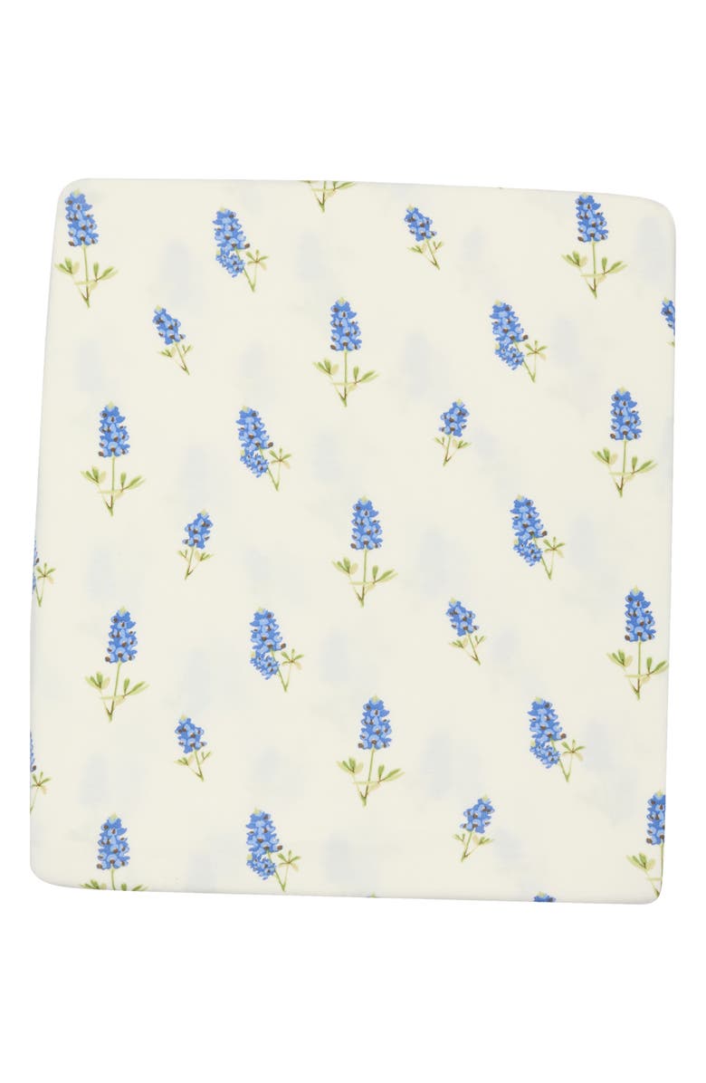 Kyte BABY Periwinkle Bluebonnet Print Crib Sheet, Main, color, Periwinkle Bluebonnet