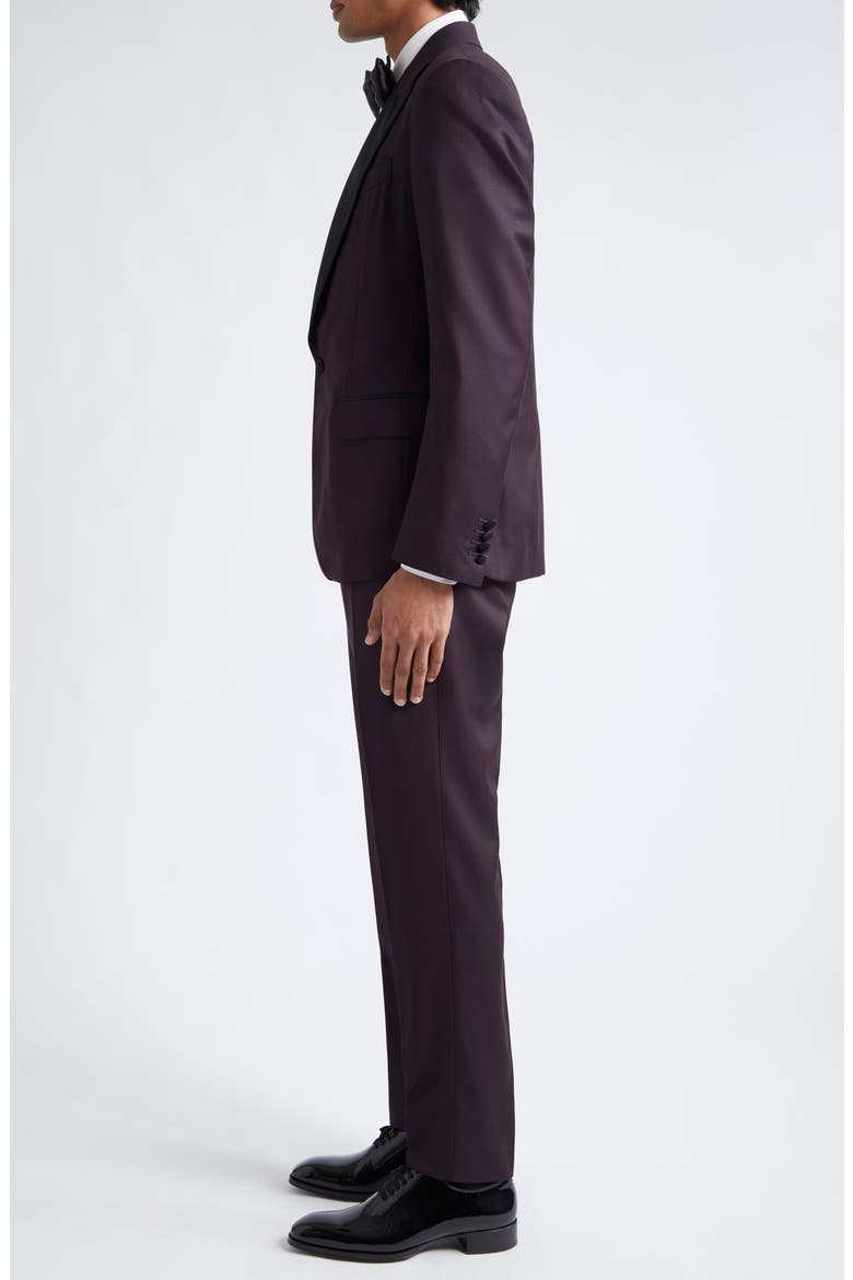 Maroon Wool Blend Tuxedo, Alternate, color, FANTASIA