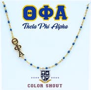 Color Shout Theta Phi Alpha Greek Letter Side Set Necklace