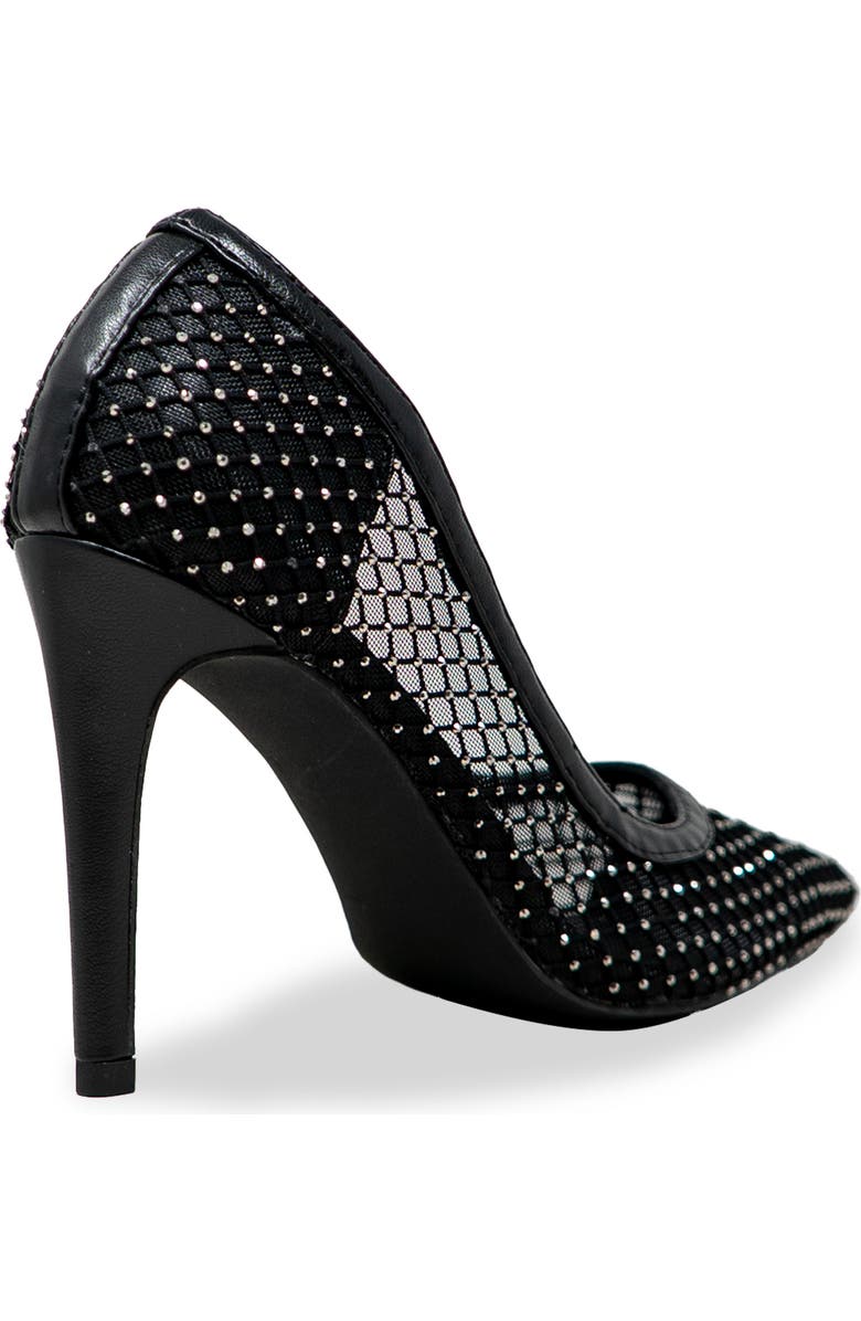 CHASE AND CHLOE Amalia Rhinestone Mesh Pump, Alternate, color,
