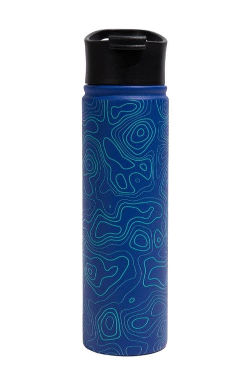 United By Blue 22 OZ Topography Steel Bottle in Navy 