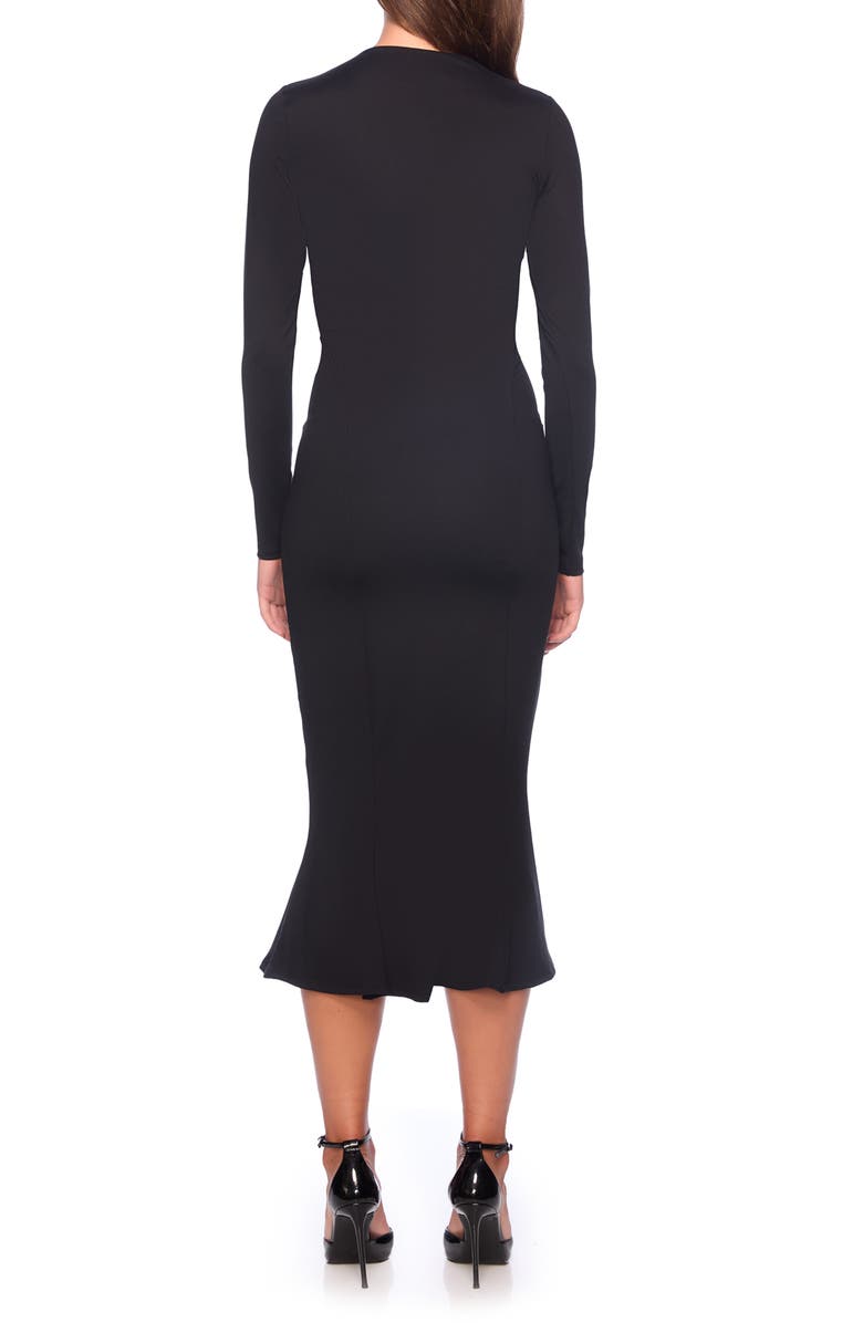 Susana Monaco Crew Long Sleeve Midi Dress, Alternate, color, 