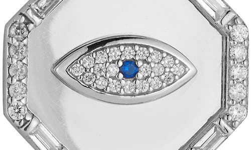 Chloe & Madison Chloe And Madison Evil Eye Pendant Necklace In Metallic