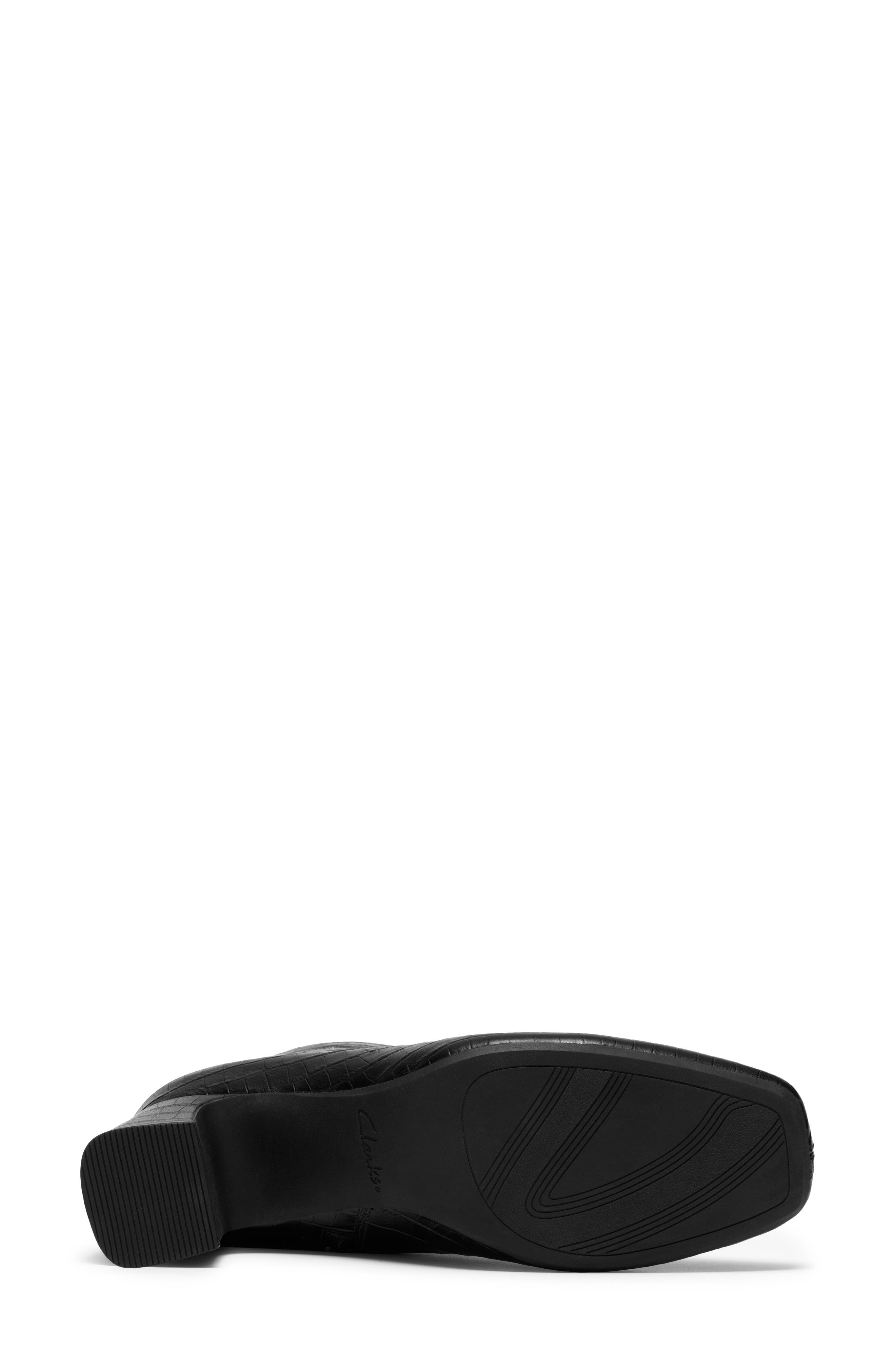 Fernie Croc Embossed Leather Bootie, Alternate, color, BLACK CROC