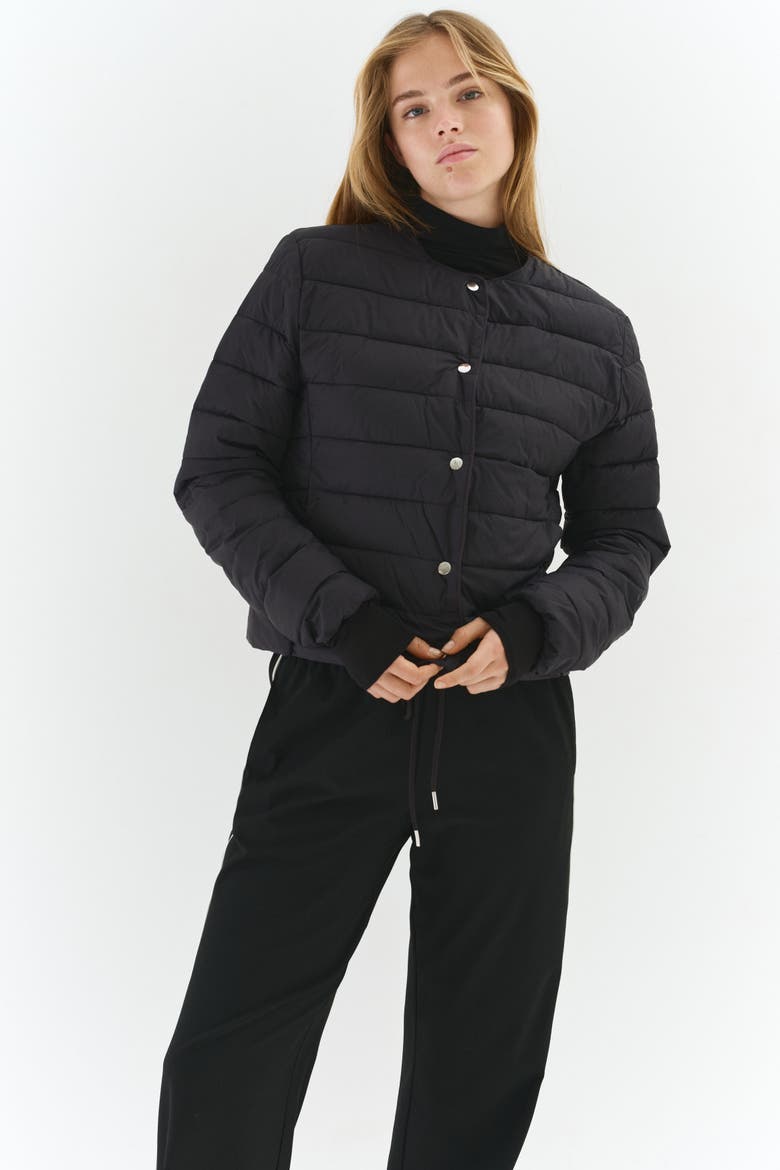 Quilted Jacket, Alternate, color, Black