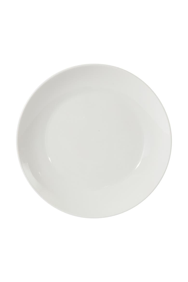 17-Piece Porcelain Dinnerware Set for 4 with Metal Rack, Alternate, color, White