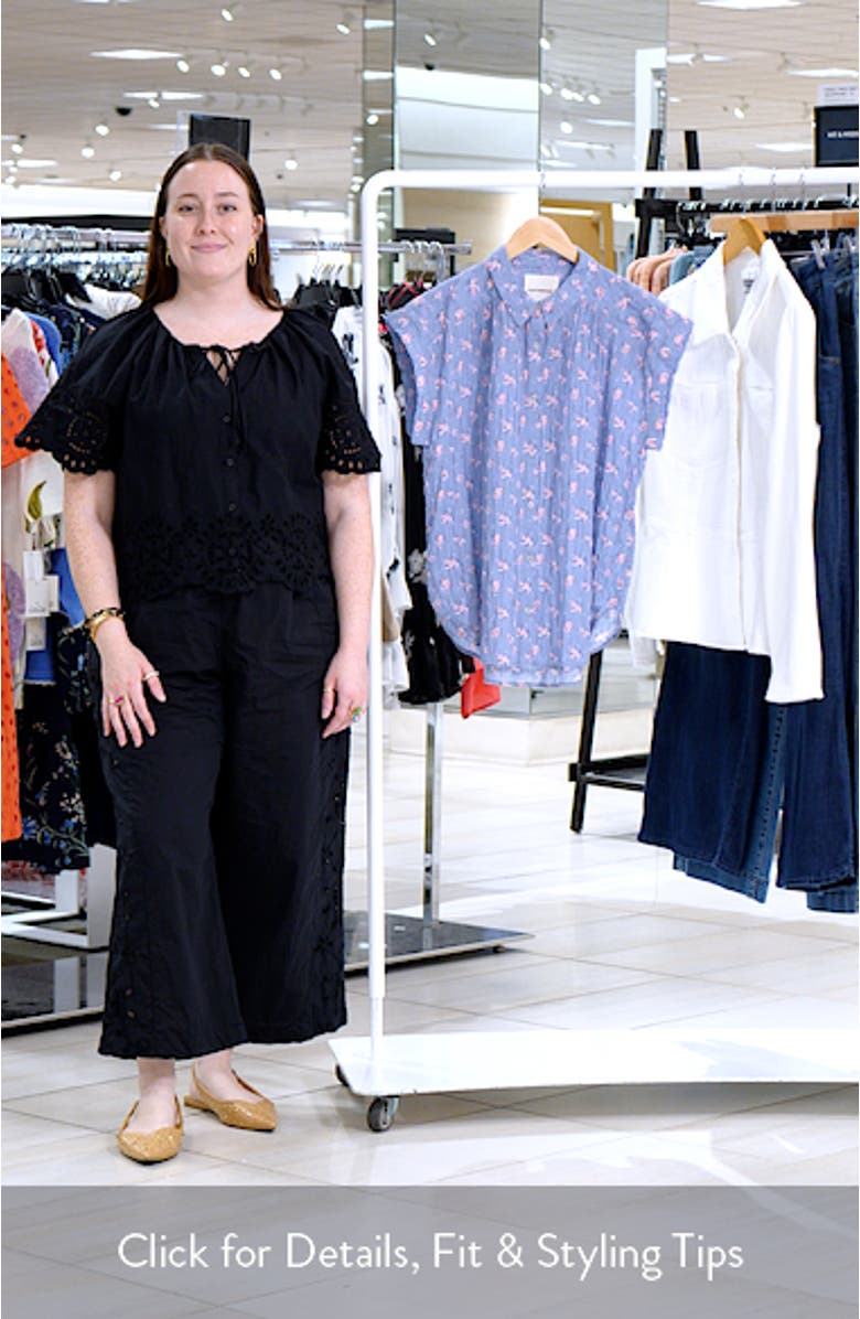 Floral Stretch Cotton Button-Up Shirt, sales video thumbnail