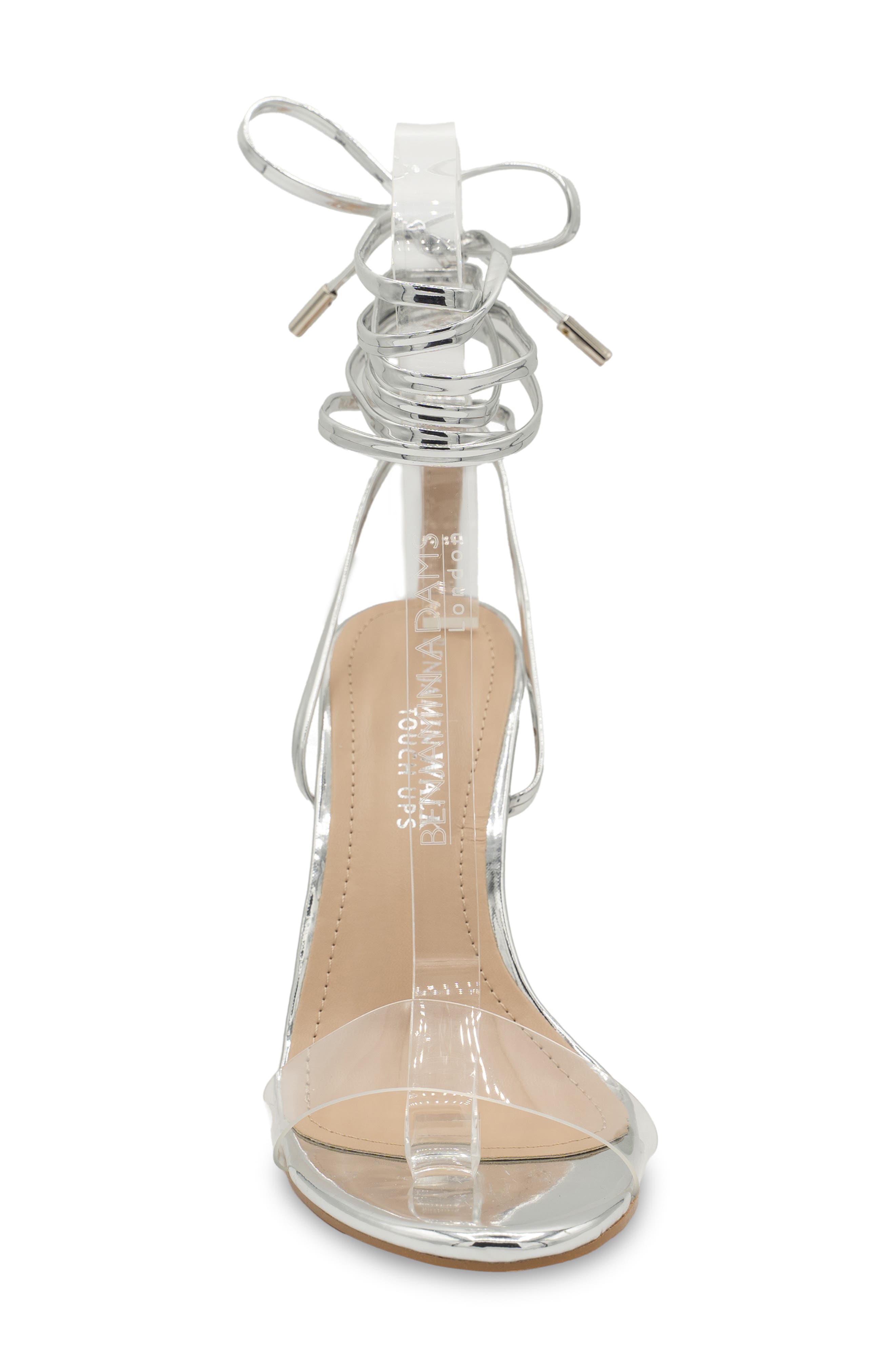 Touch Ups Silver Ankle Wrap Sandal, Alternate, color, Silver