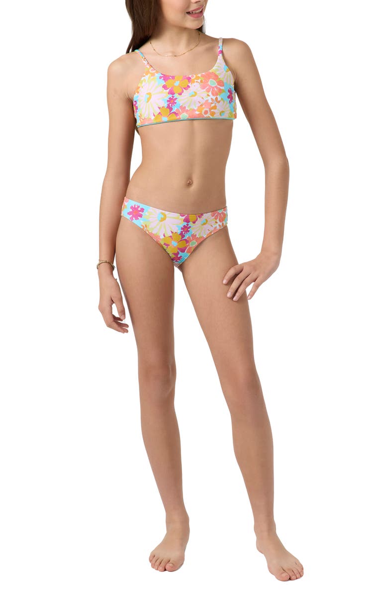 O'Neill Brasilia Floral Reversible Two-Piece Swimsuit, Alternate, color, Multi Clr