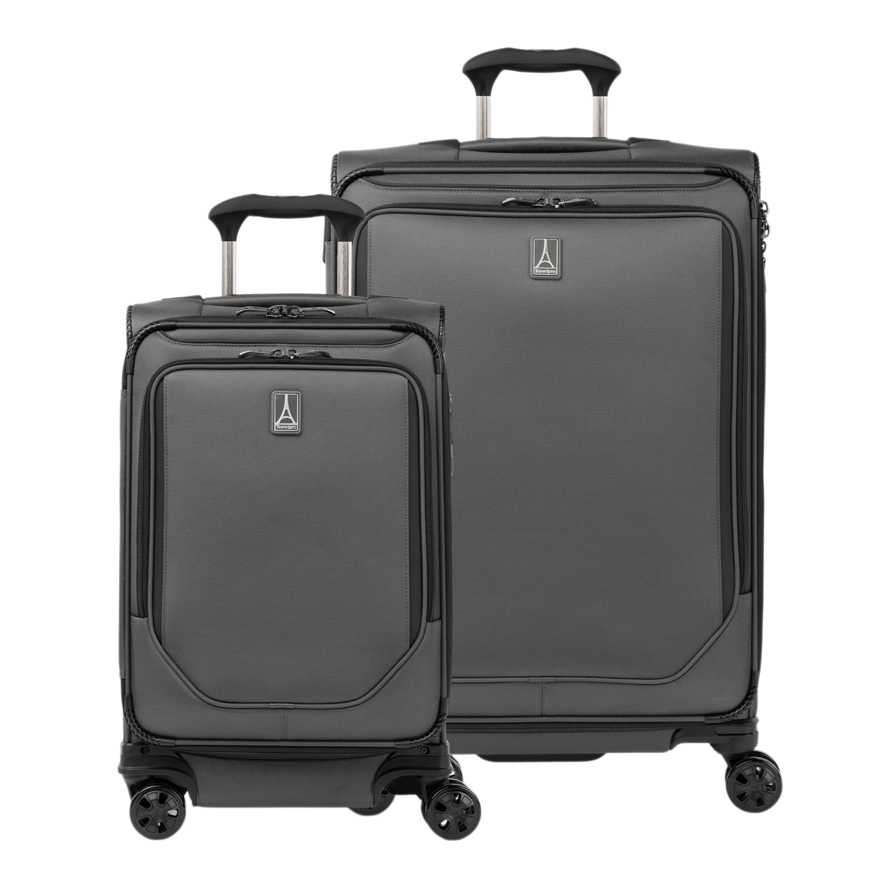 TRAVELPRO Crew Classic 2-Piece Set - Carry On 21-Inch & Checked-Medium Spinner, Main, color, Titanium Grey