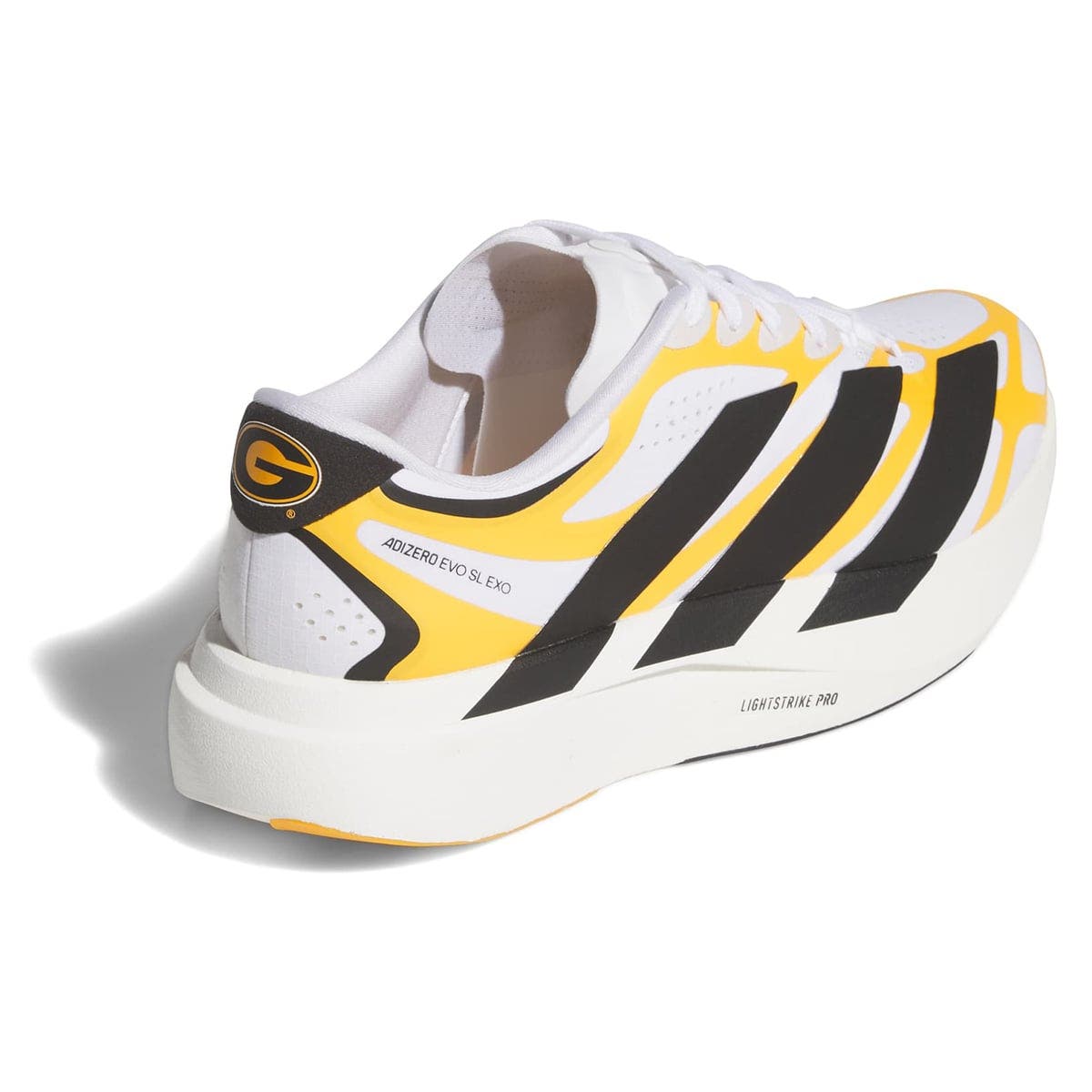 Unisex adidas  White Grambling Tigers Adizero EVO SL EXO Sneakers, Alternate, color, White
