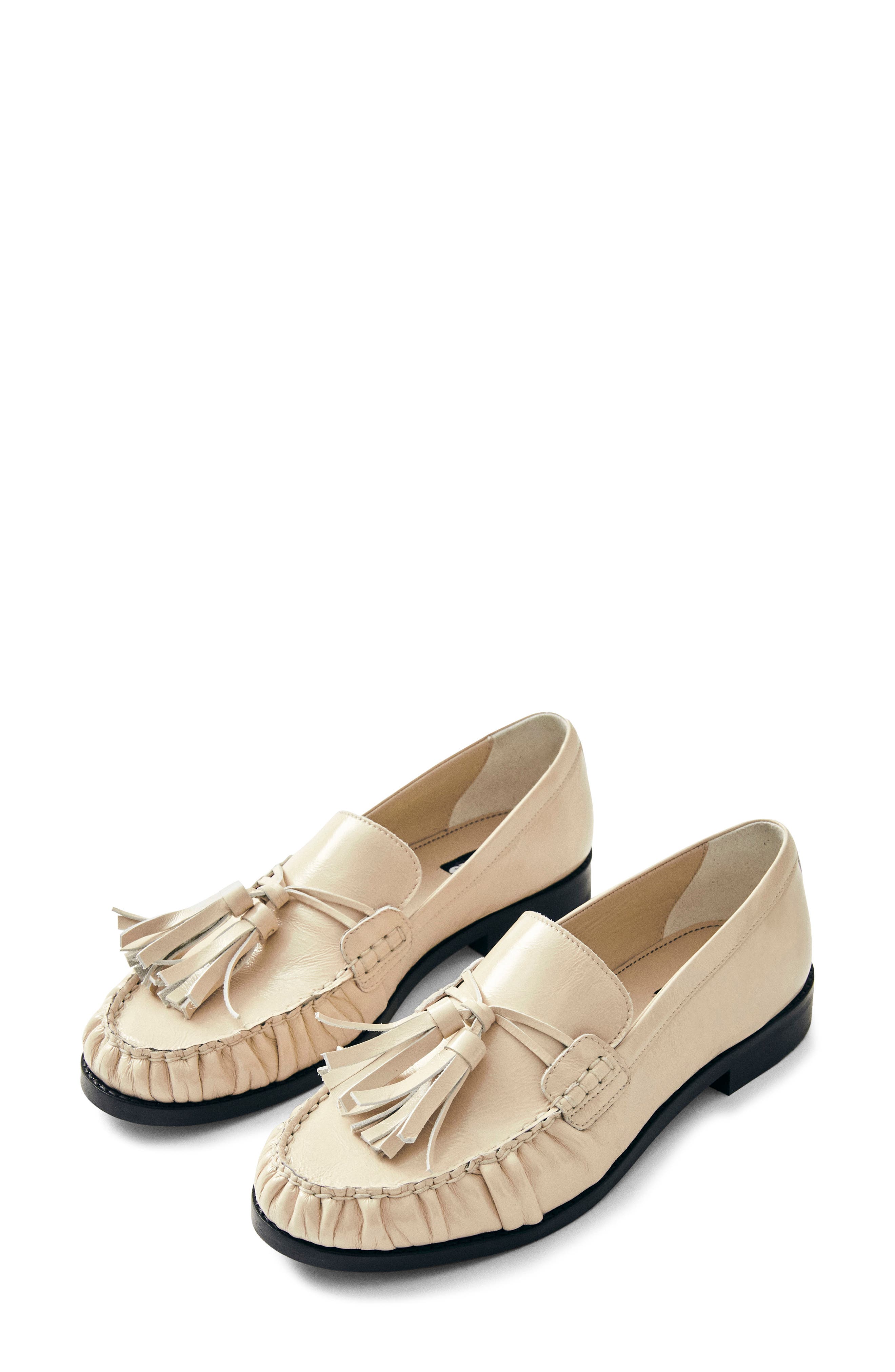 ALOHAS Marietta Tassel Loafer, Main, color, Cream