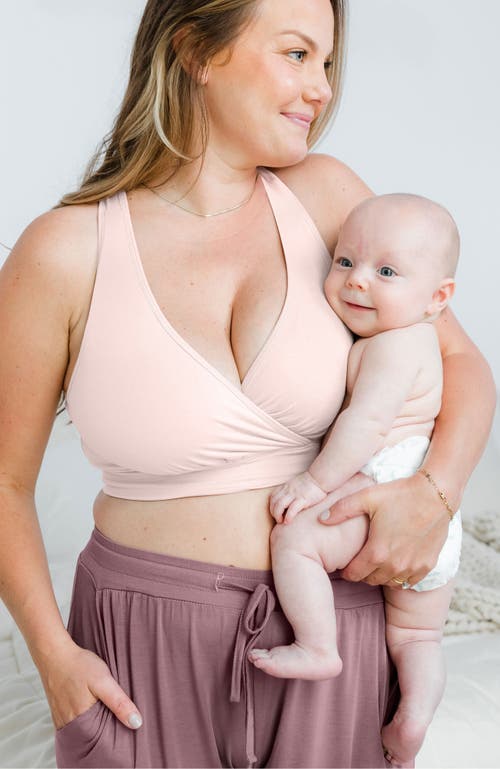 Kindred Bravely Busty French Terry Racerback Nursing & Sleep Bra In Pink